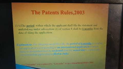 Rule 12 of The Patent Rules, 2003