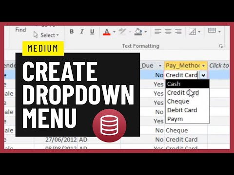 How to create a drop-down menu in Access | IGCSE ICT Practical Exam Revision