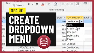 How to create a drop-down menu in Access | IGCSE ICT Practical Exam Revision