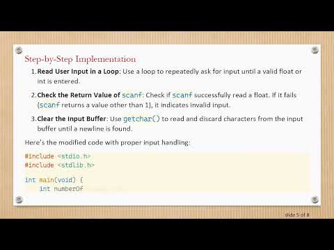 Handling Incorrect Input with scanf in C