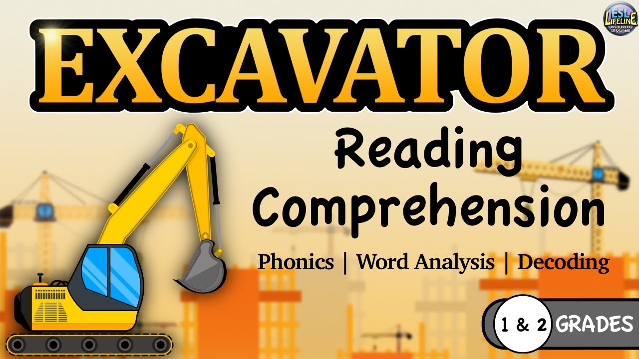 1st Grade Reading Passage on Excavators with Phonics for AKE Word