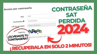 Cómo RECUPERAR mi CONTRASEÑA del SAT | 2 FORMAS DIFERENTES