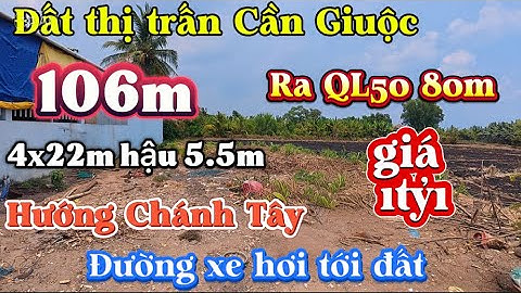 Đất Cần Giuộc Giá Rẻ| Đất ở đô thị đường xe hơi, xây dựng tự do,ra QL50 80m.