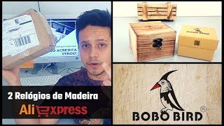 [UNBOXING] Relógios Bobo Bird em madeira no Aliexpress - Modelos M19 e BBEQ26