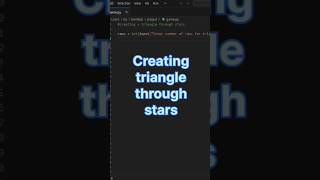Created a triangle pattern using Python loops #coding #python #programming #beginners #codemasters