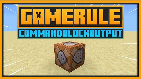 🟨 WHAT DOES commandblockoutput GAMERULE - Minecraft Bedrock & Java