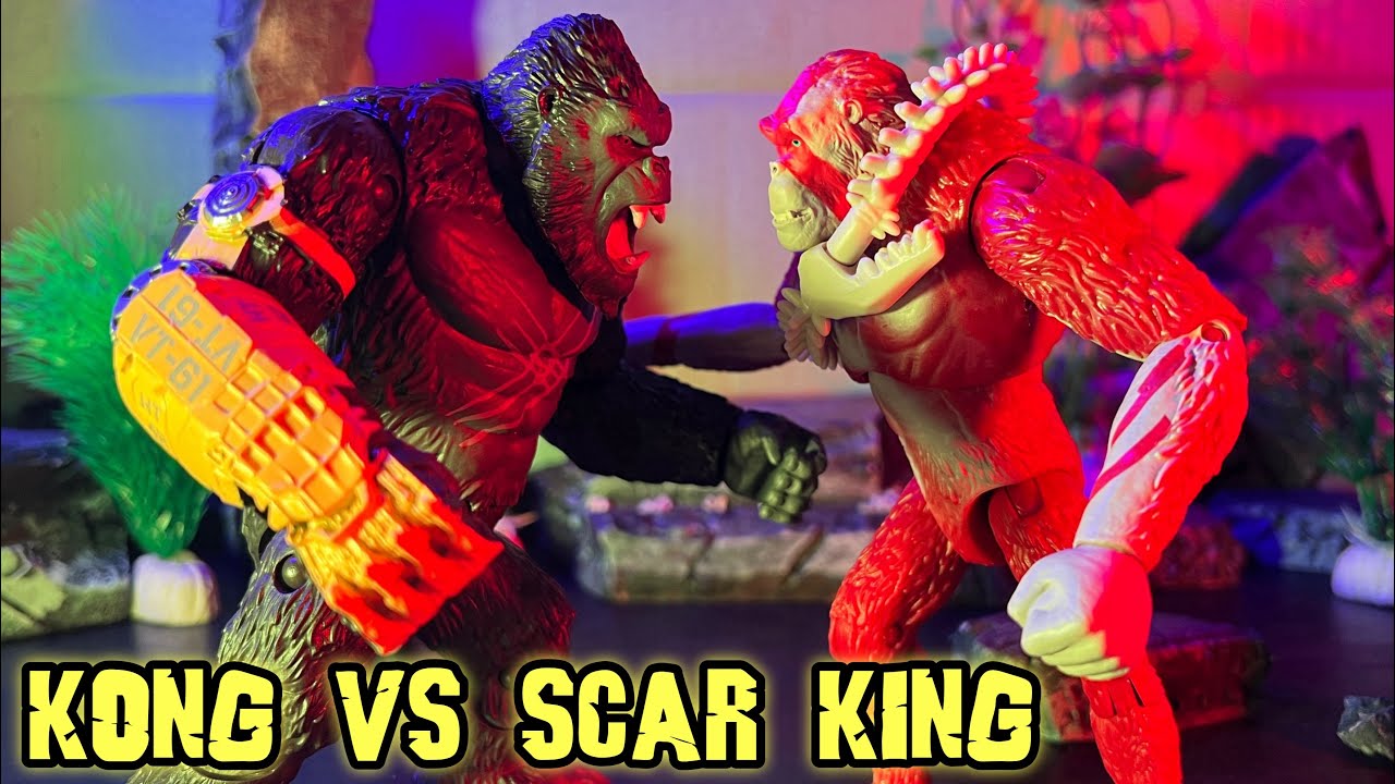 Kong vs Skar King Stop Motion (Godzilla X Kong)