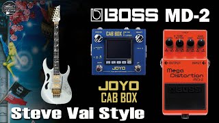 BOSS MD-2 Mega Distortion Steve Vai Style / Joyo Cab Box IR.