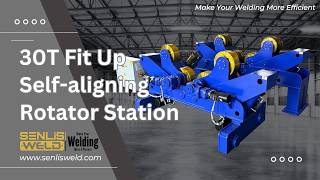 30T Self-Aligning Hydraulic Fit-Up Welding Rotator | Traveling Type Turning Rolls