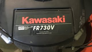 Changing oil and replacing a fuel filter on a Kawasaki FR730V