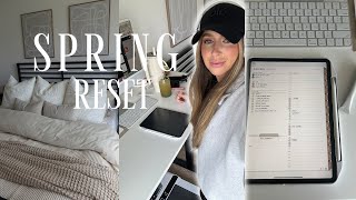 Spring Reset | getting out of a slump, bedding refresh, 2024 goal review,  getting my life together