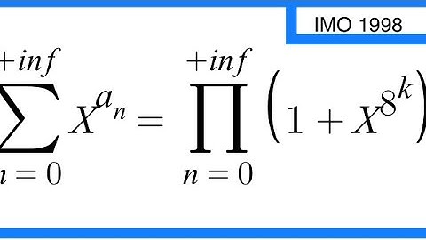 International Math Olympiad 1998 generating function transformation sum into product