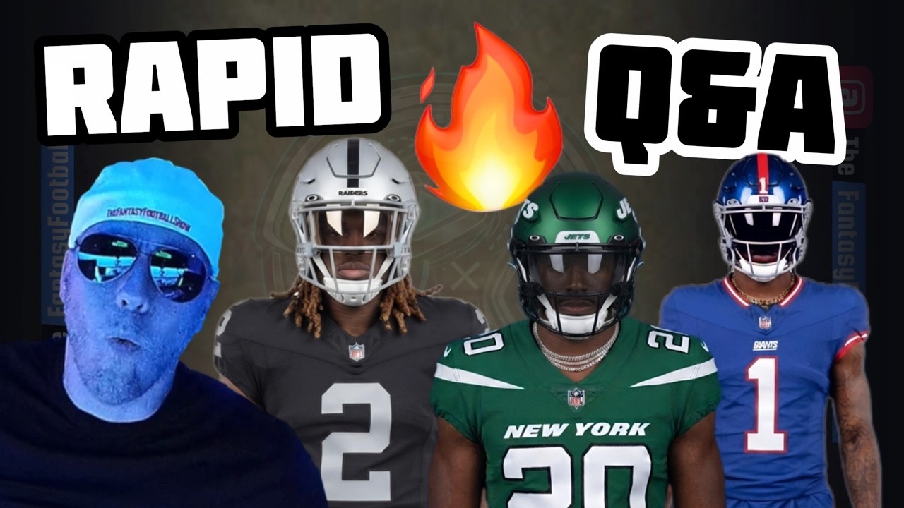 Rapid Fire Fantasy Football QUESTIONS.. plus DRAFT