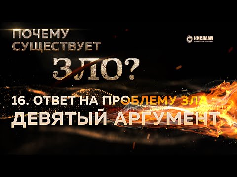 16. Ответ на проблему зла. Девятый аргумент | Почему существует зло?
