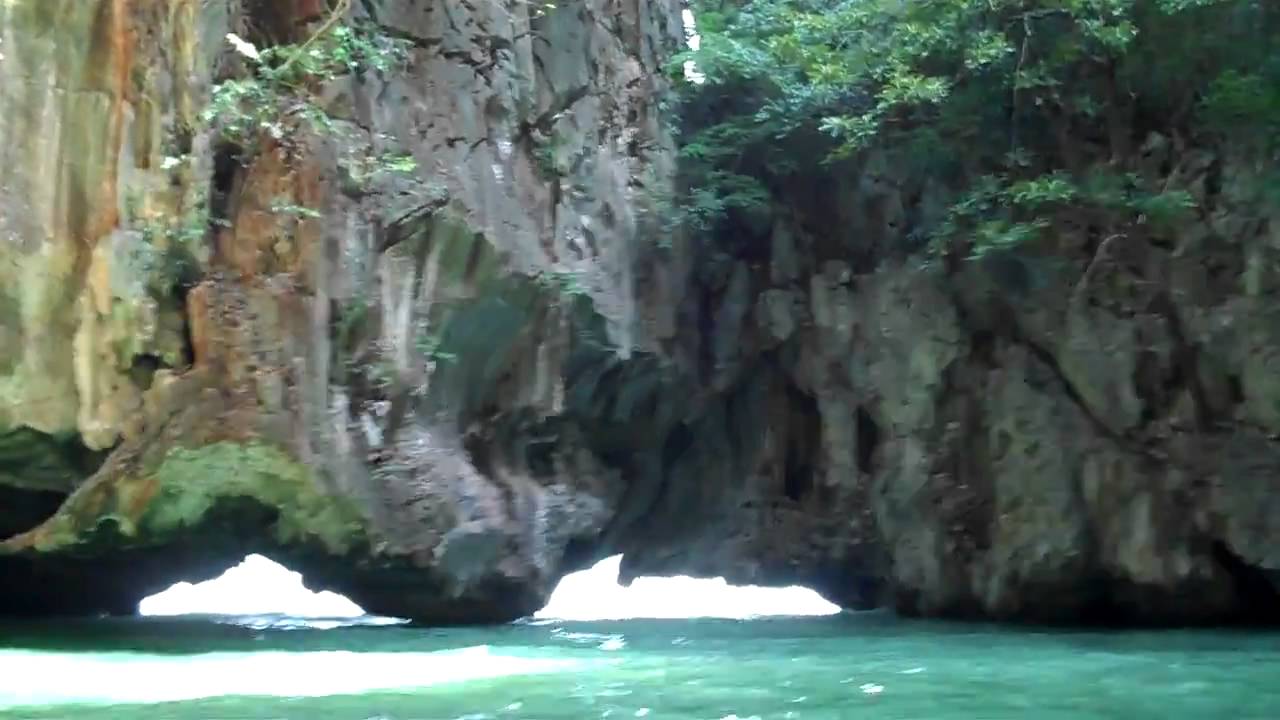 Sea kayaking in a lagoon: Phang Nga Bay, Thailand - YouTube