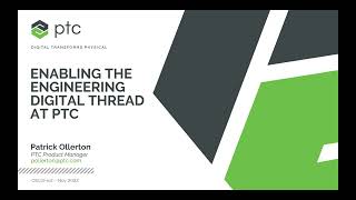 OSLCfest 2022: Enabling the Digital Engineering Thread at PTC
