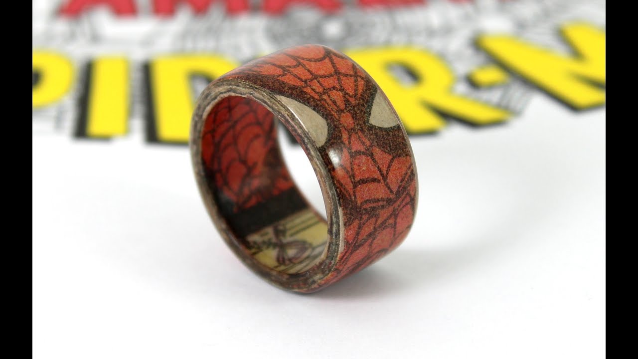 Superhero Ring Made With Comic Books - Spiderman Ring (How  Superhero Ring Made With Comic Books - Spiderman Ring (How