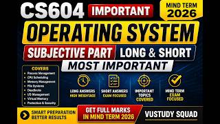 CS604 Midterm Preparation 2026 | Important Subjective Questions