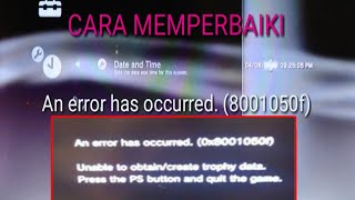 Cara Mengatasi PS3 Error (8001050f)