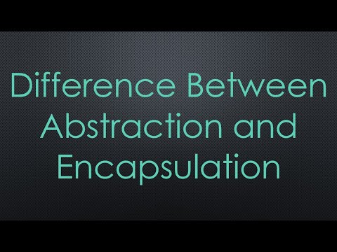 Difference Between Abstraction and Encapsulation