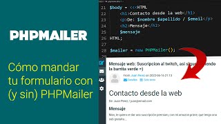 Cómo enviar un #formulario de contacto con #PHP 🔹🔹 Función mail vs PHPMailer explicado fácil 🤩