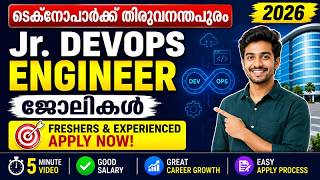 Jr. DevOps Engineer Jobs in Technopark Trivandrum 2026 | Freshers & Experienced Apply