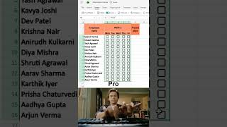 Excel checkbox attendance tracker 🤯 #exceltips #spreadsheets #office