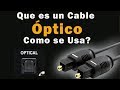 Que es un cable digital ptico  cable de audio  spdif como conectarlo