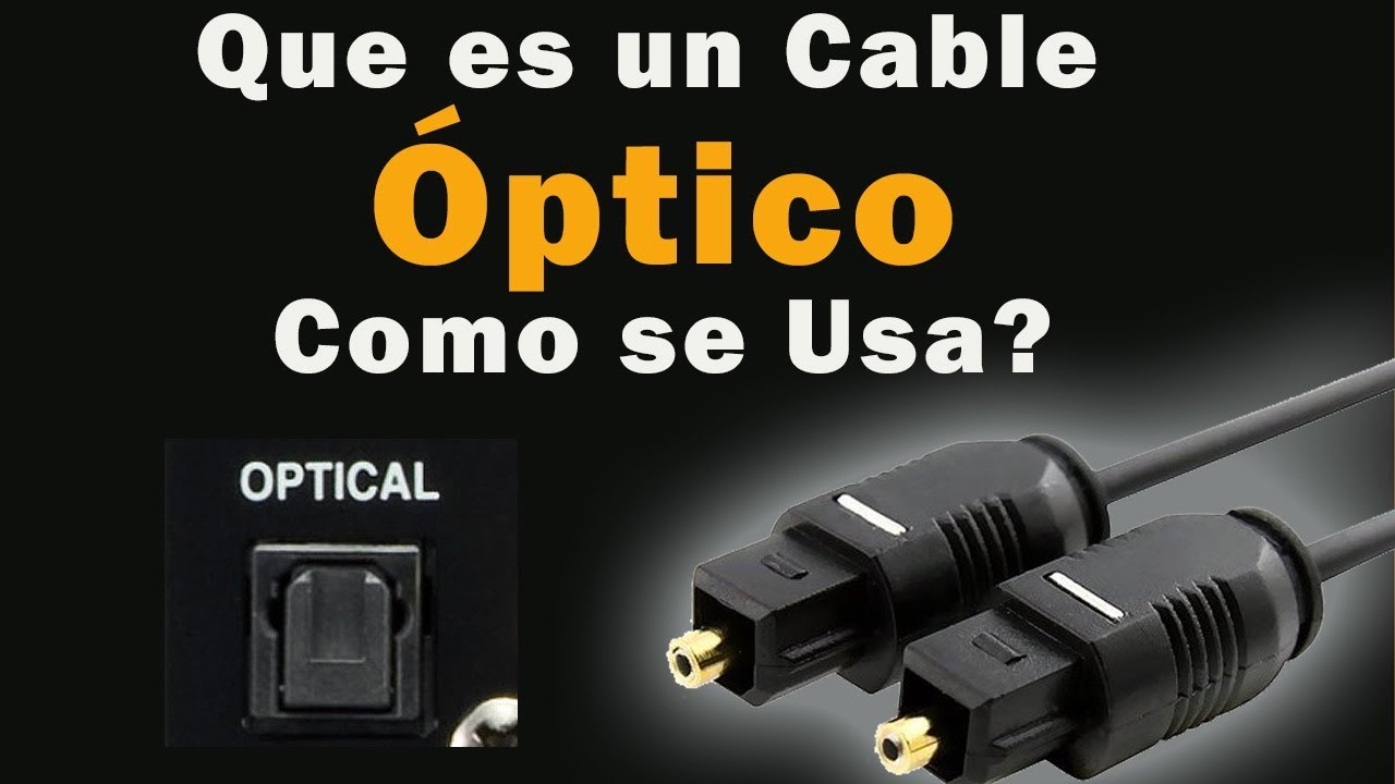 Triatleta Correlación Ventilar Que es un cable Digital Óptico - Cable de audio - (s/pdif) como conectarlo  - YouTube
