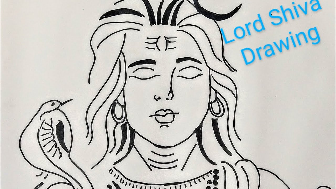 how to make lord Shiva drawing easy for beginners||simple lord Shiva