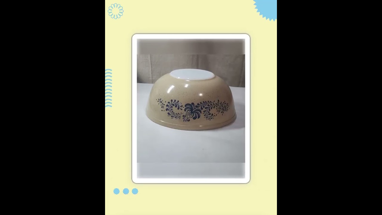 Pyrex Homestead 10" Mixing Bowl 70s Vtg 4 Qt Serving Bowl 