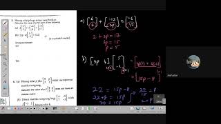 PdPR 039 Matematik (Bab Matriks) sambungan part 3 tutorial Cikgu Zafran screenshot 5