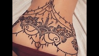 Henna design on a lower back  Lower back tattoo designs Lower back tattoos  Tattoos for women