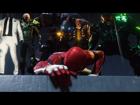 Spider-Man PS4 - Spiderman vs 6 Villain Bosses Epic Cutscene (Marvel's Spiderman Game 2018) PS4 Pro