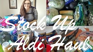 HUGE ALDI GROCERY SHOPPING HAUL STOCK UP FOR THE MONTH WITH PRICES! MARCH 2017