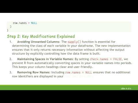 Create a Data Dictionary Function in R for Your Dataframes