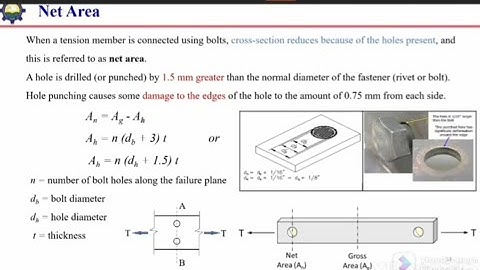 2. Design of Tension members- net area, staggered bolts, net area of structural shapes