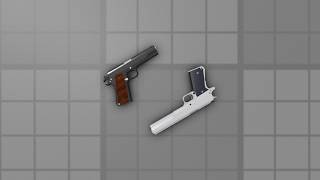 Modeling: M1911A1/AMT HARDBALLER Automatic Pistol [3DS MAX 2024 / Roblox Studio]