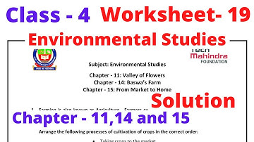 Worksheet 19 Class 4 EDMC Environmental Studies पर्यावरण अध्ययन कार्यपत्रक 19 उत्तर | Fully Solved