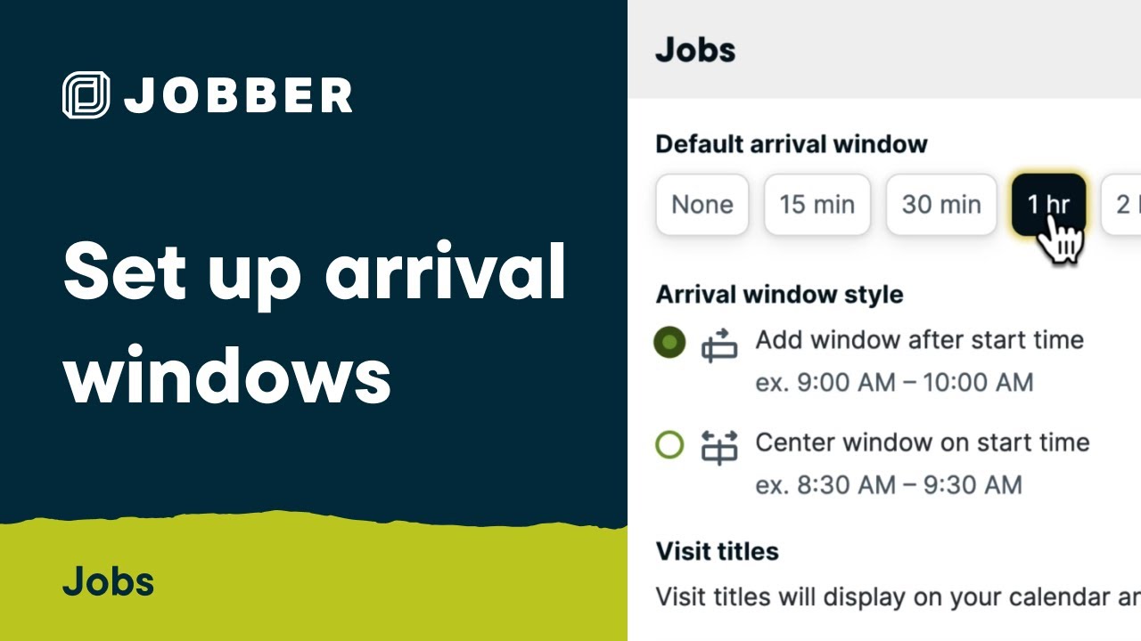 Set Up Arrival Windows | Jobs - YouTube