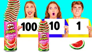 100 Layers of Food Challenge | Crazy Hacks and Recipes by BaRaFun Challenge