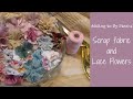 Scrap Fabric and Lace Flowers