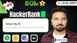HackerRank SQL Series | Earn 5⭐ in SQL | Select By ID | Q-04 | #sql #hackerranksolutions #sql