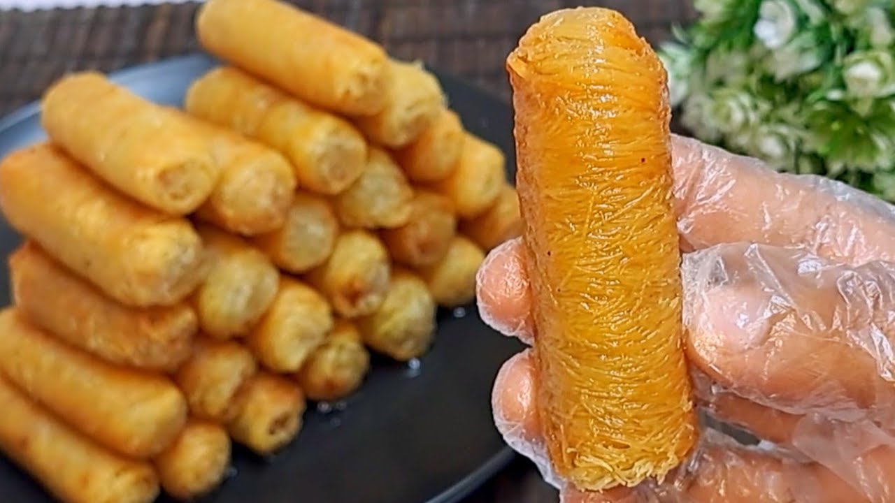 اصابع الكنافه بدون فرن و بكل احترافيه❗️بطريقه سهله هتنبهري من جمالها ❗️وطعم وشكل ينافس اكبر حلواني