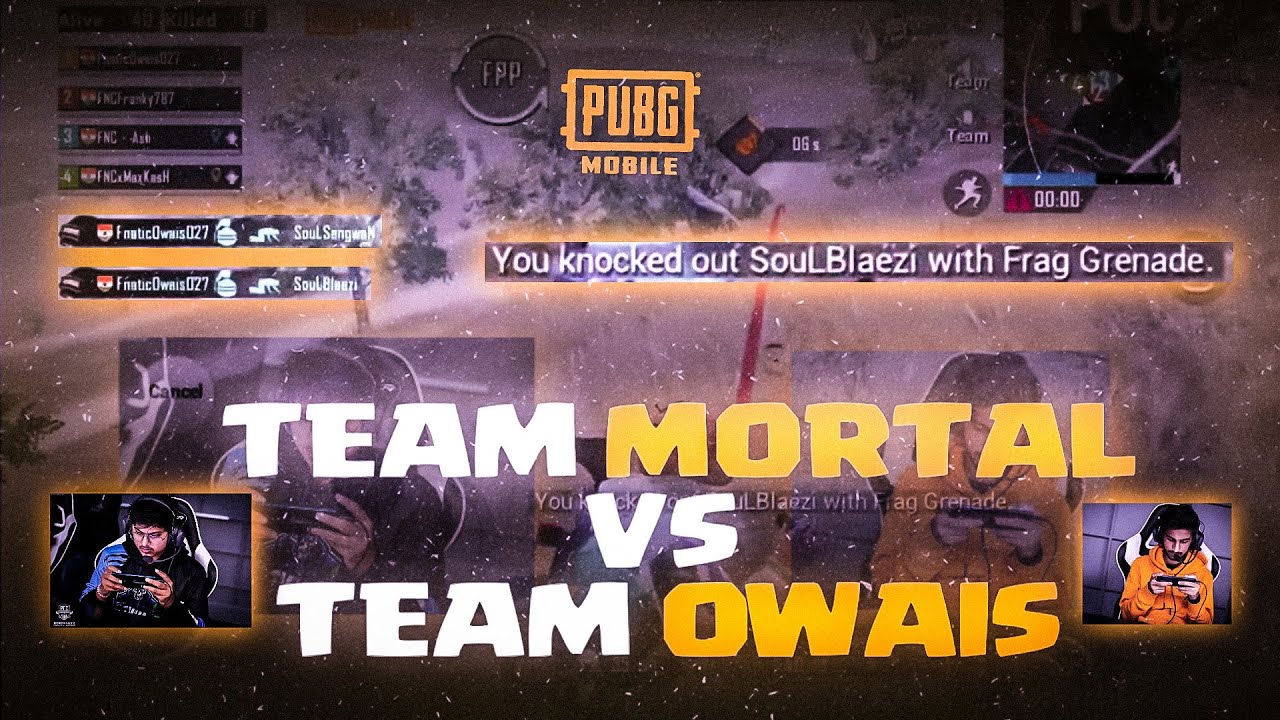 TEAM OWAIS VS TEAM MORTAL IN STREAMERS SHOWDOWN | PUBG MOBILE