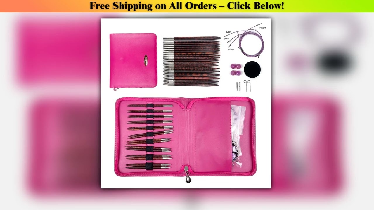 10 Pairs Interchangeable Circular Knitting Needle Tips Weaving Deluxe Gift Set Sizes from 3.0mm to