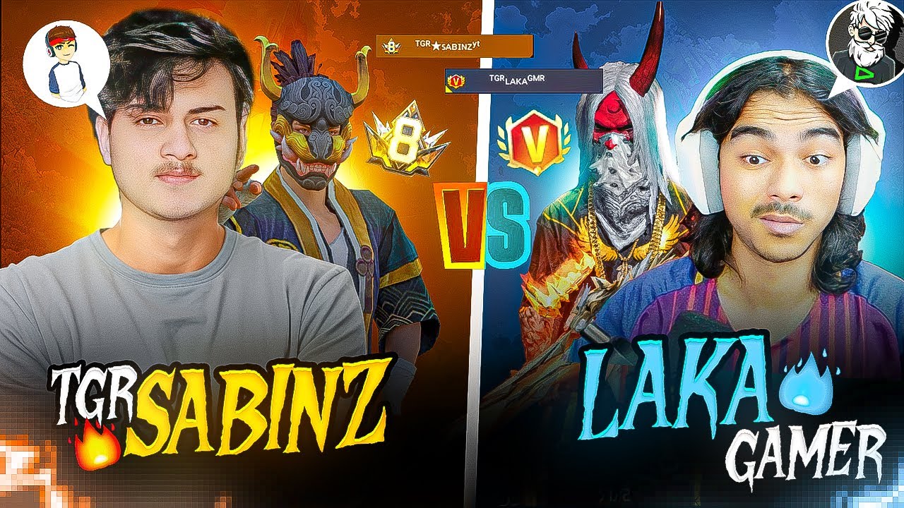 @LakaGamingz   VS TGR SABINZ 1 V 1  BATTLE 💀☠ || GARENA FREEFIRE