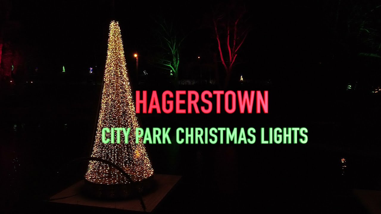 Hagerstown City Park Christmas Lights ( Drone ) Bonus video surprise