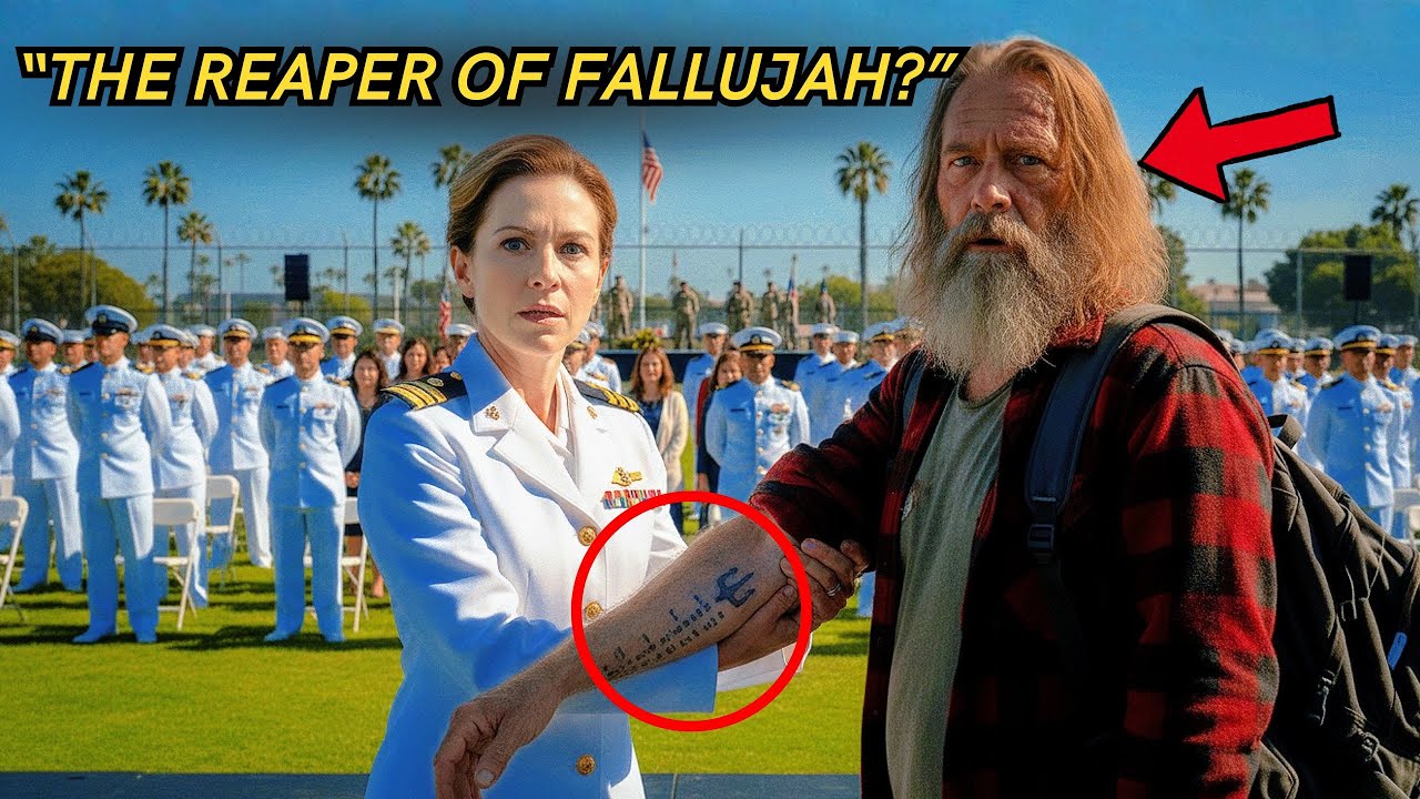 Бездомный ветеран пришёл посмотреть на выпуск сына, пока адмирал ВМС не заметил его татуировку и ...