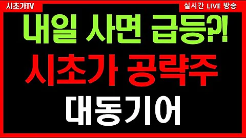 대동기어(008830) 우크라재건 푸틴 트럼프 희토류 가져가라 제안!? 강한 모멘텀 시초가 공략 예정종목